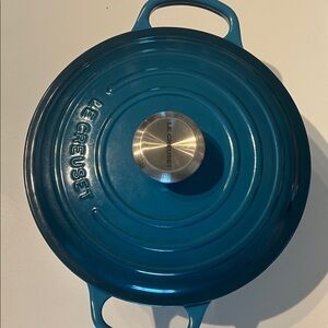 Le Creuset 3-1/2-Qaurt Blue (Marseille) Eameled Cast Iron Dutch Oven